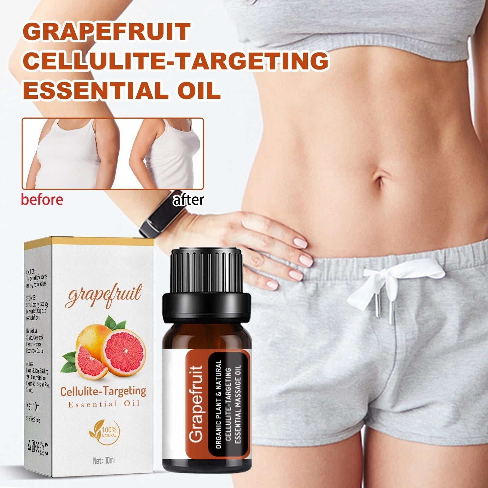 TonedElixir™ | Æterisk grapefrugtolie til bekæmpelse af cellulite (1 + 1 gratis)