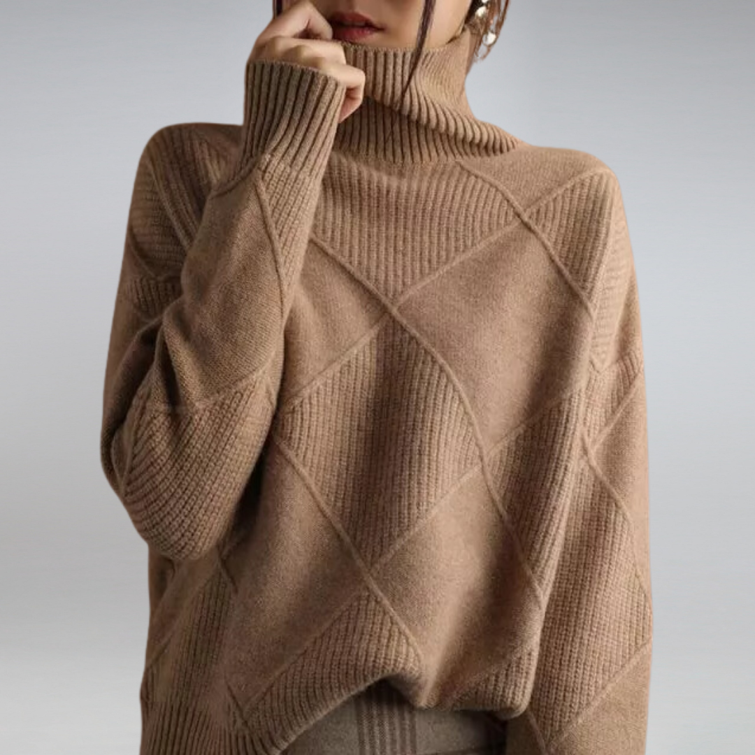 Ella | Cashmere Rullekrave Sweater