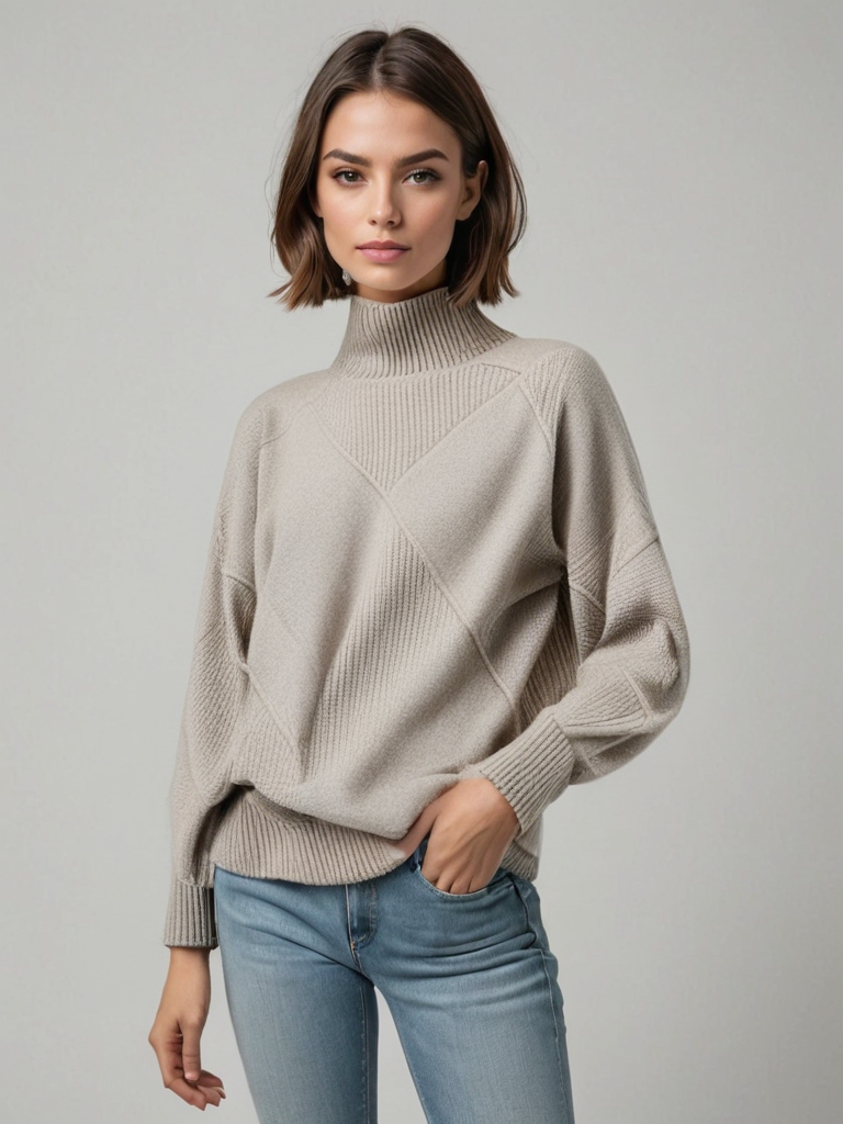 Ella | Cashmere Rullekrave Sweater