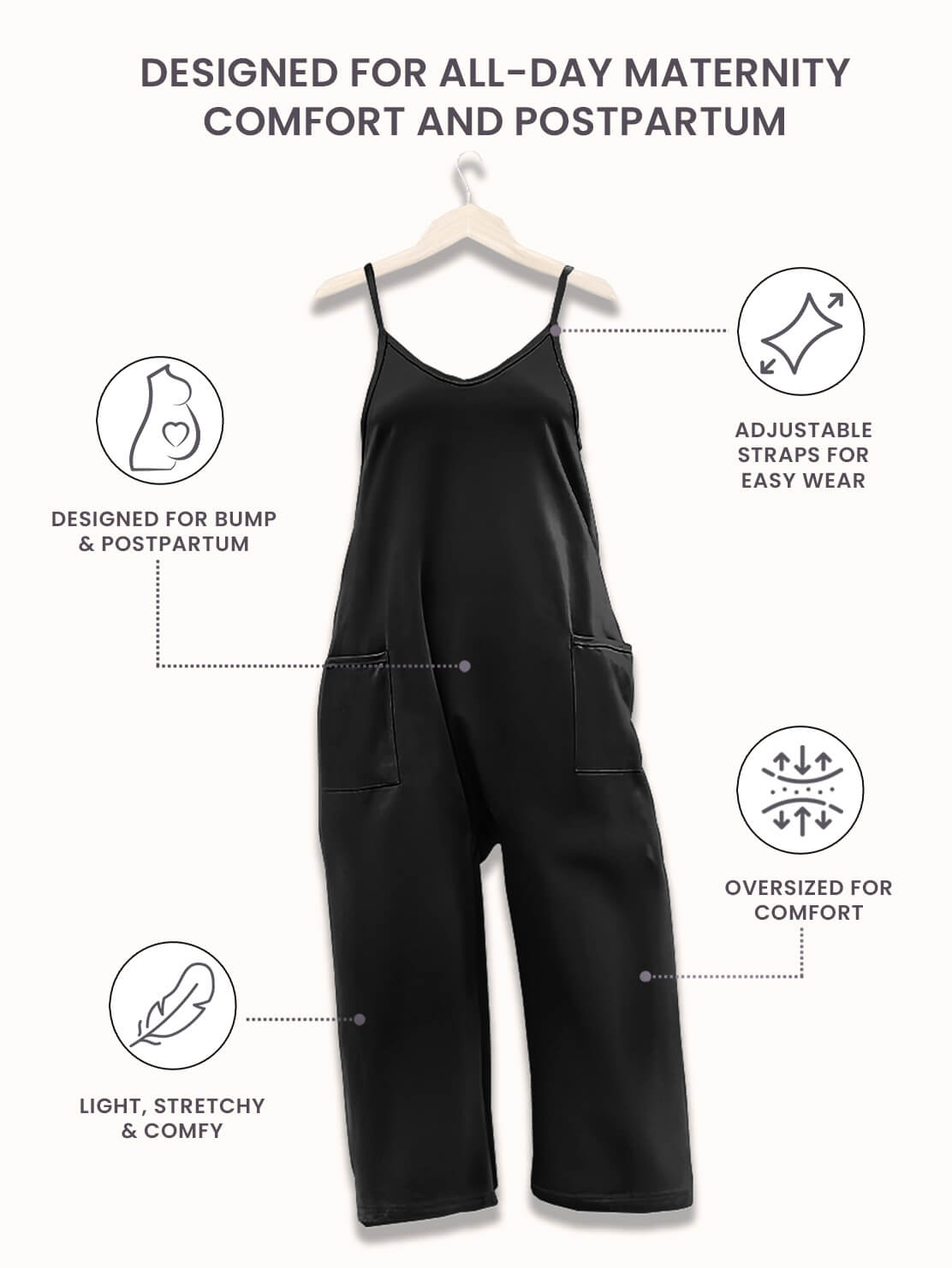 SereniMom Jumpsuit Overdimensioneret Jumpsuit - Graviditet & Postpartum