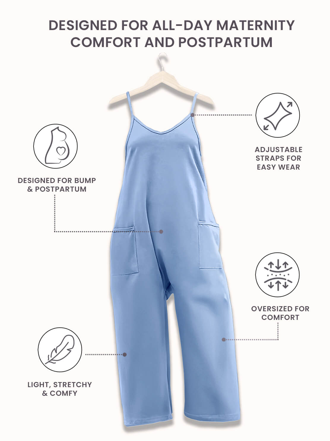 SereniMom Jumpsuit Overdimensioneret Jumpsuit - Graviditet & Postpartum