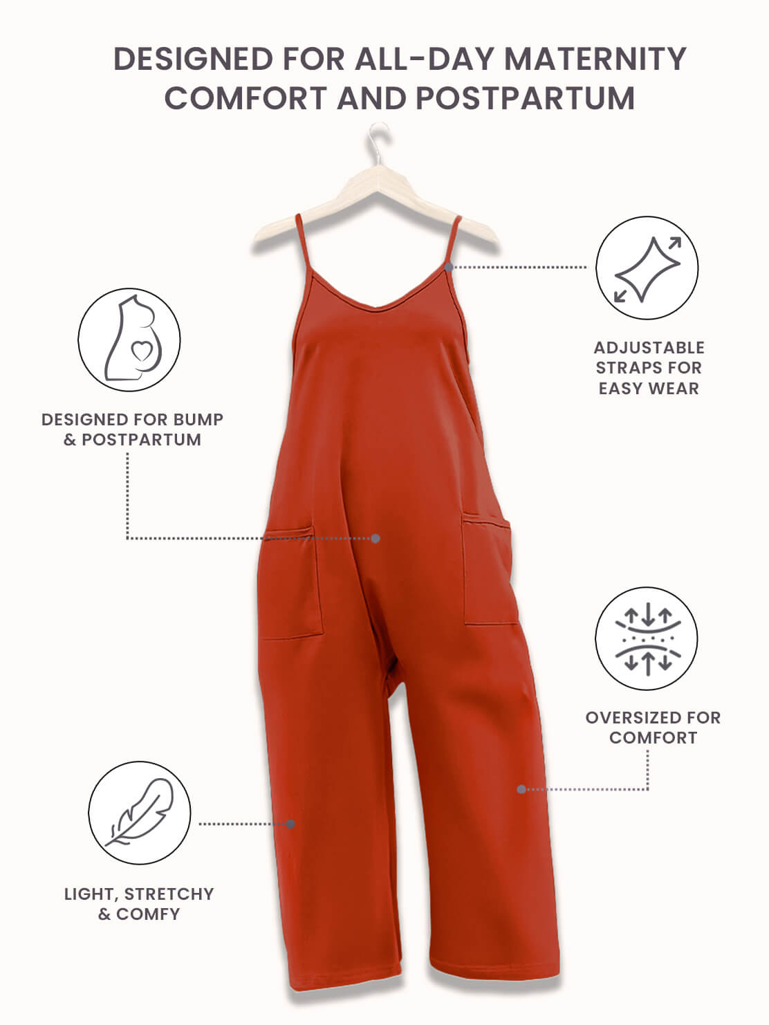 SereniMom Jumpsuit Overdimensioneret Jumpsuit - Graviditet & Postpartum