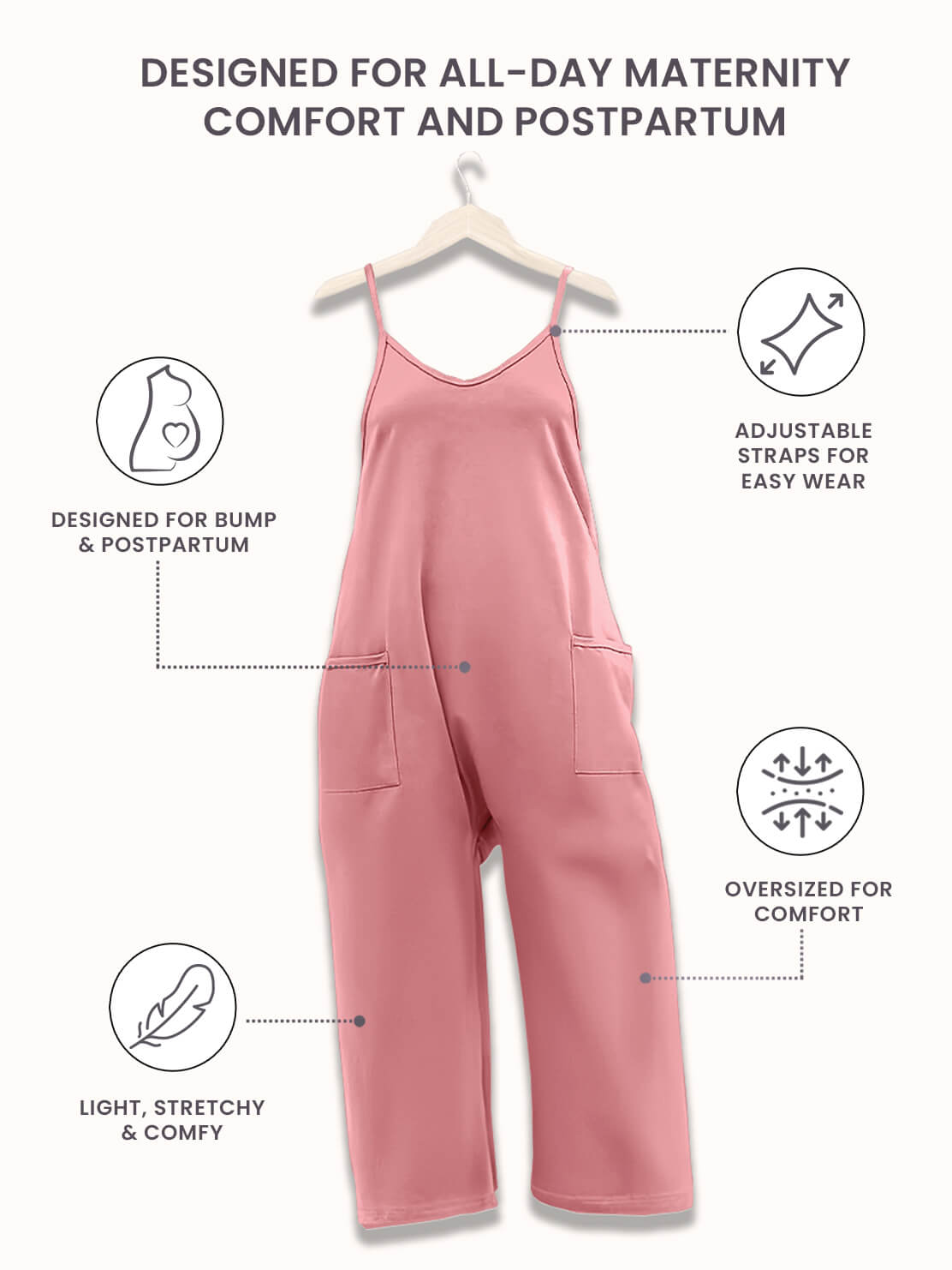 SereniMom Jumpsuit Overdimensioneret Jumpsuit - Graviditet & Postpartum