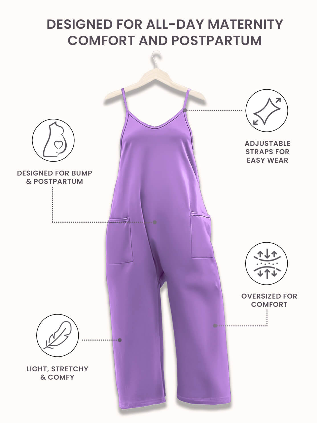 SereniMom Jumpsuit Overdimensioneret Jumpsuit - Graviditet & Postpartum