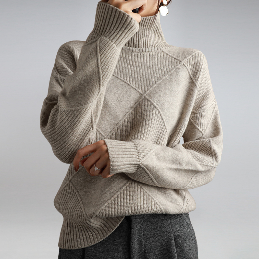 Ella | Cashmere Rullekrave Sweater