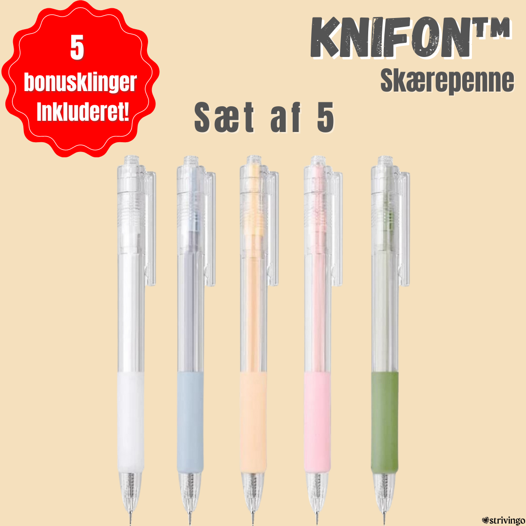 Knifon™ skærepenne sæt med 5 stk.