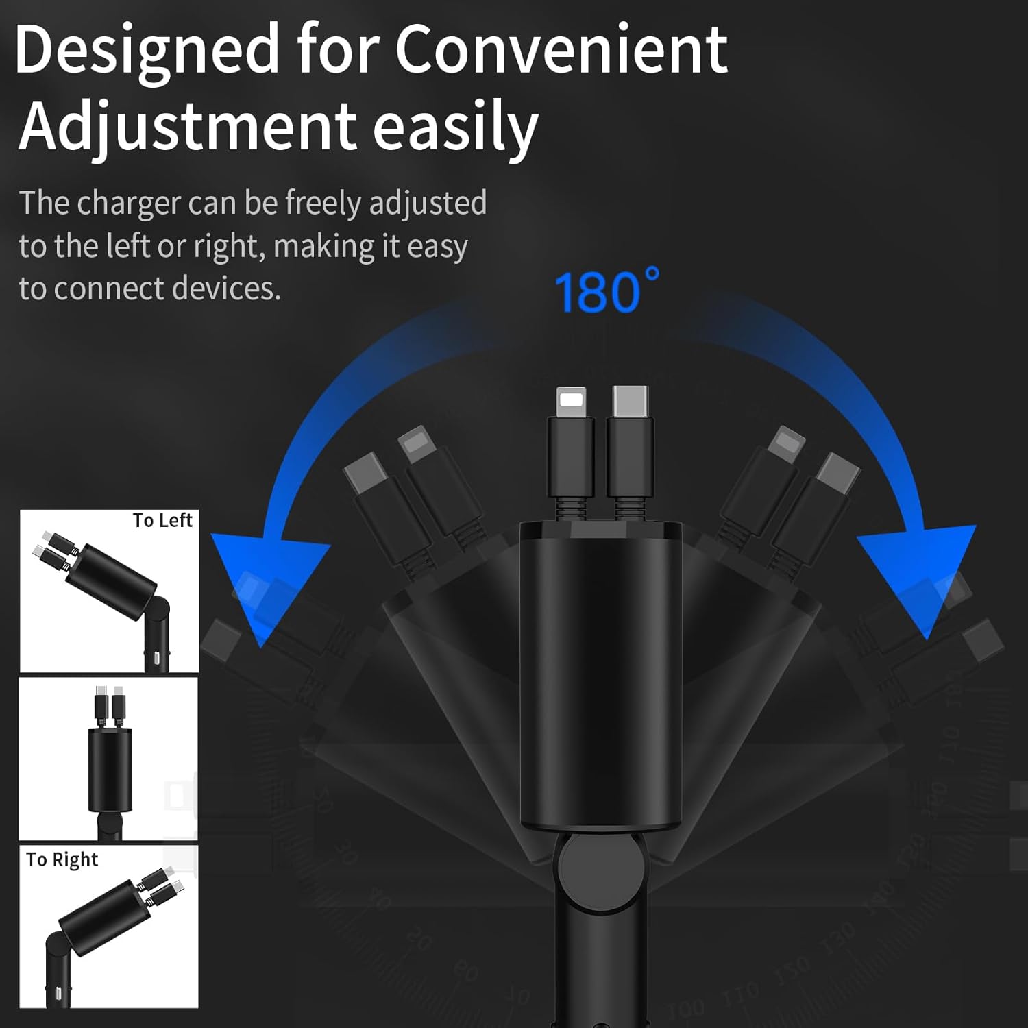 AutoCharge™ | 4-i-1 hurtig biloplader