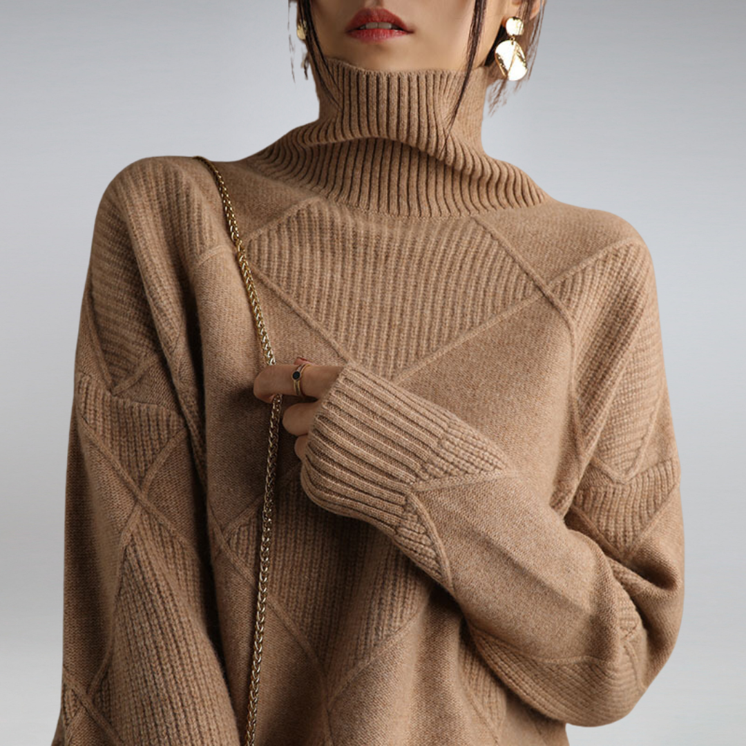 Ella | Cashmere Rullekrave Sweater