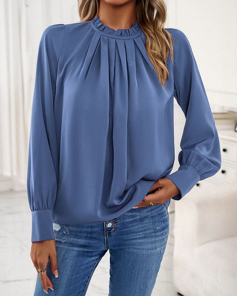 Isabella | Elegant Bluse med Flæser