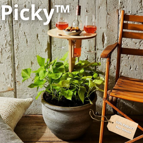 50% RABAT | Picky™ - Sammenklappeligt picnicbord med vinholder [Rabat på sidste dag]